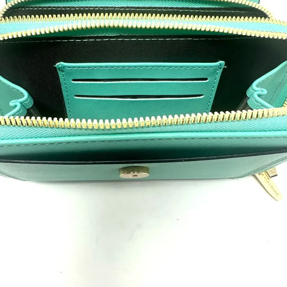 Forever Young Bag Turquoise‎ Magnetic Snap Wallet Phone Strap Small Zip Closure